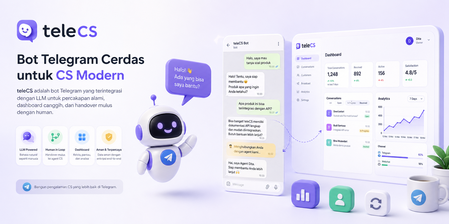 Bot master, dashboard management bot telegram multi tenant dan merchant