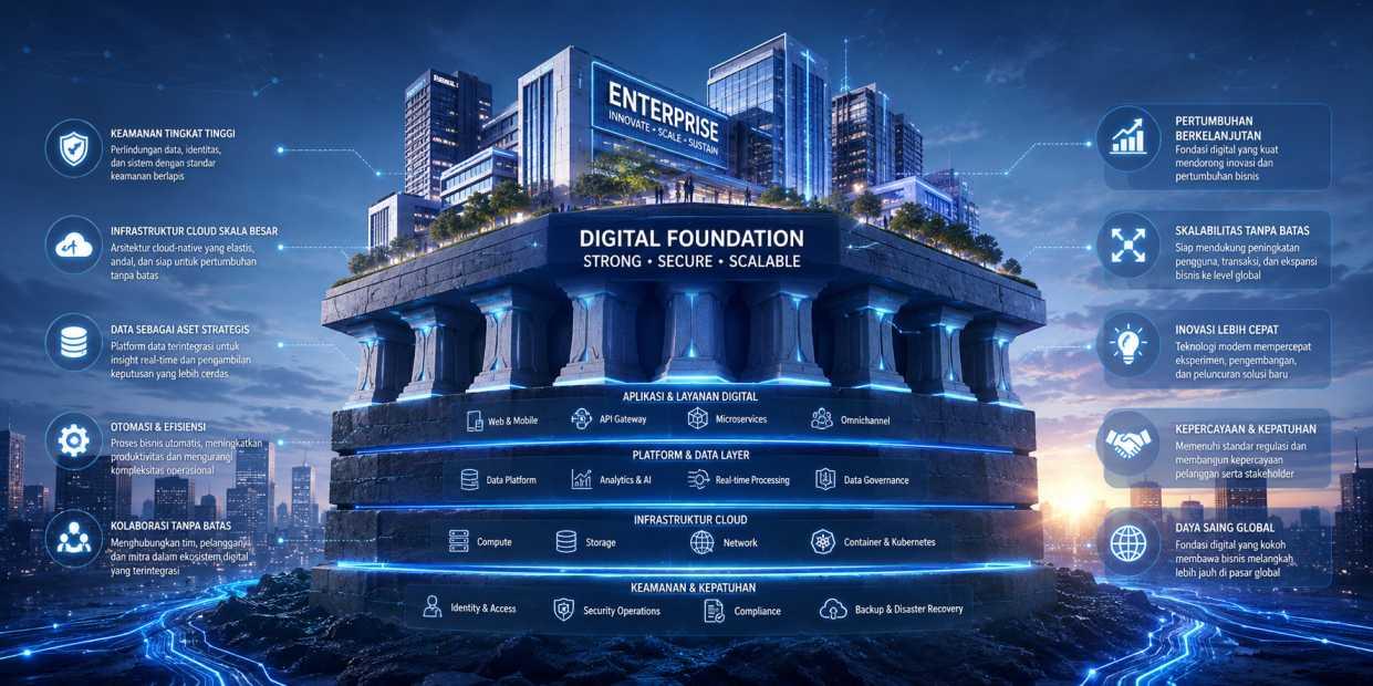 Fondasi Digital Perusahaan: Membangun Teknologi Skala Besar untuk Pertumbuhan Bisnis